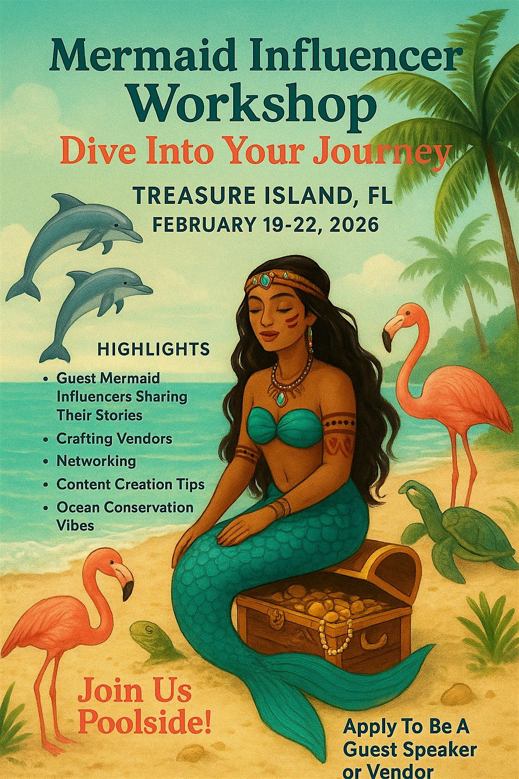 Mermaid Influencer Workshop For Beginners, 19 February | Event in Treasure Island | AllEvents