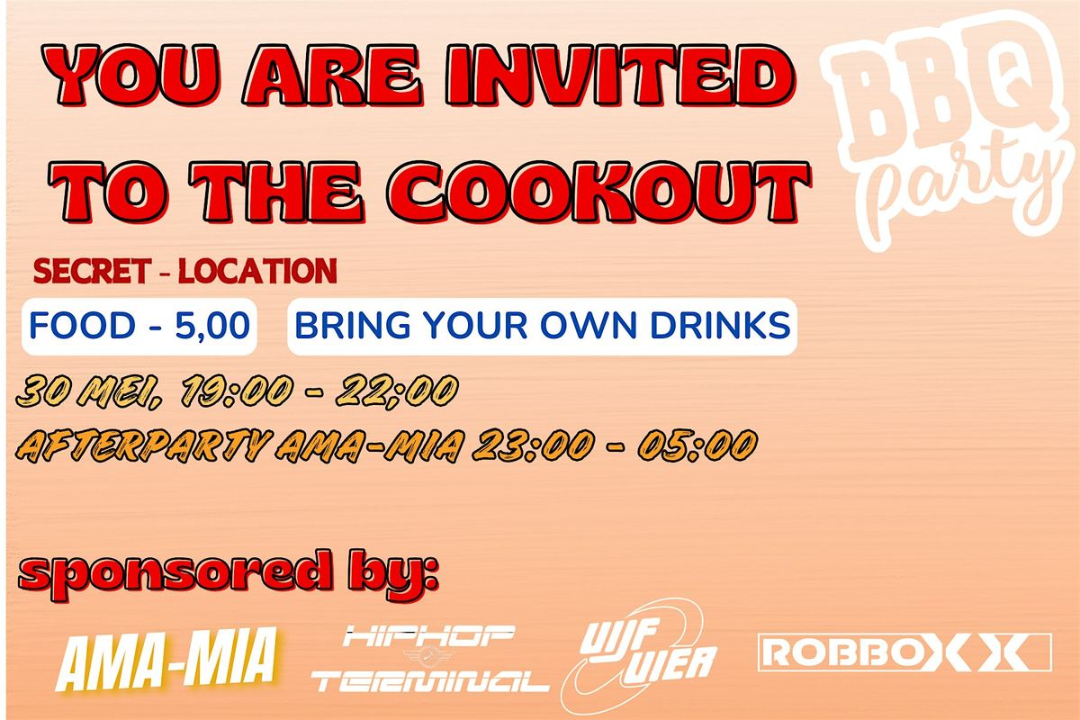 COOKOUT NETWERK BBQ, 30 May | AllEvents