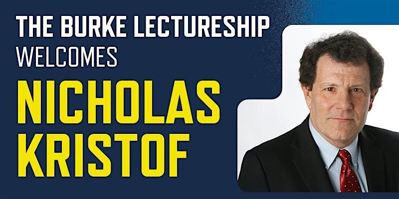 Burke Lectureship Welcomes Nicholas Kristof, 15 September | Event in San Diego | AllEvents