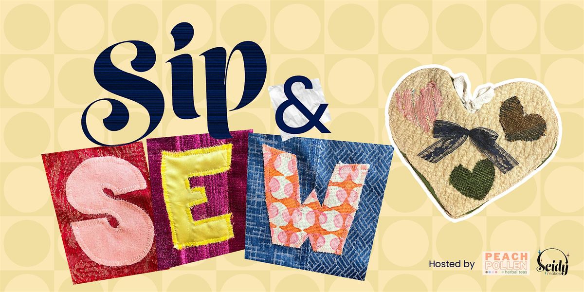 Sip & Sew | Decorate Your Own Heart Pouch, 24 June | Event in Austin | AllEvents