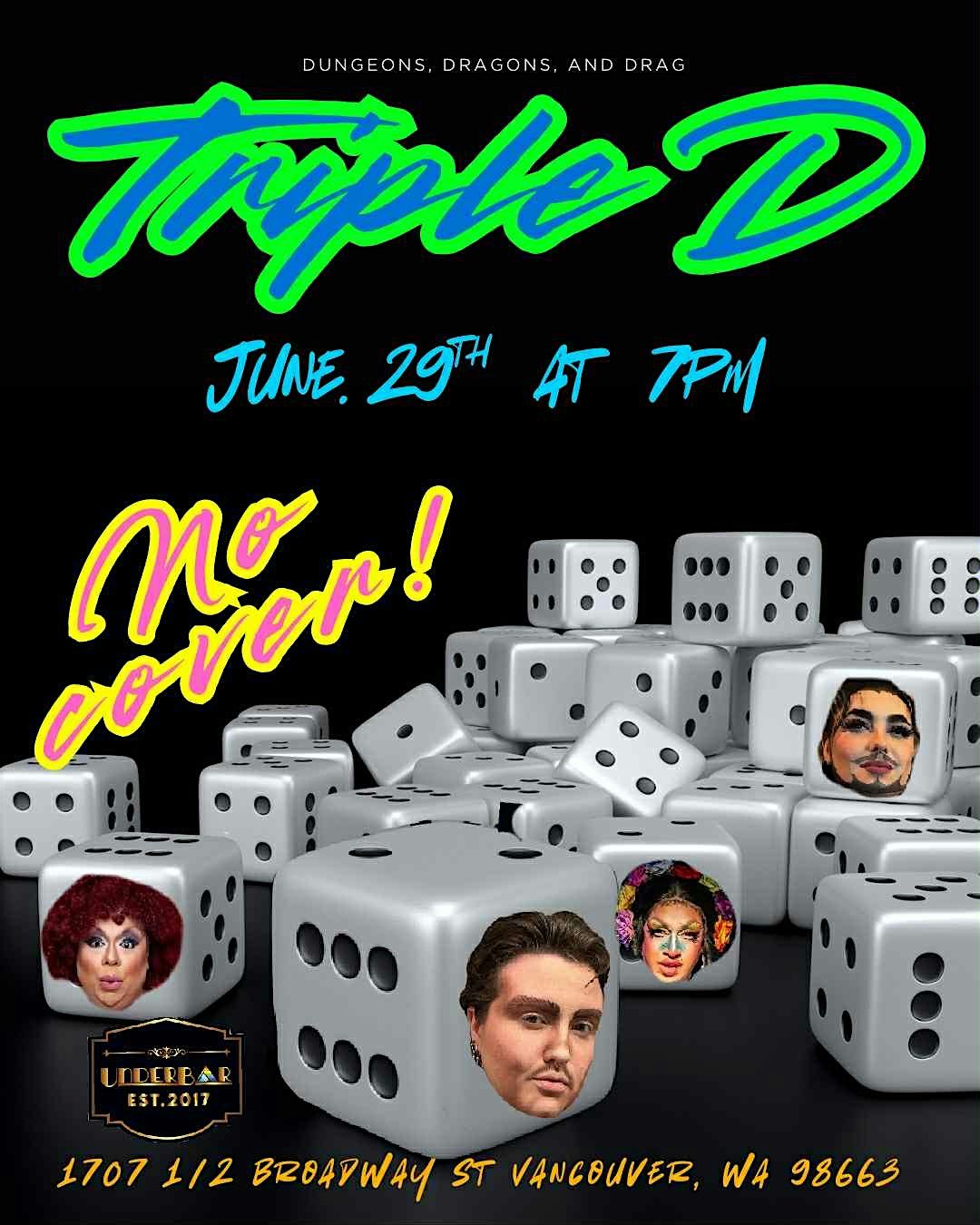 Triple D: Dungeons, Dragons, & Drag At UnderBar, 29 June | Event in Vancouver | AllEvents