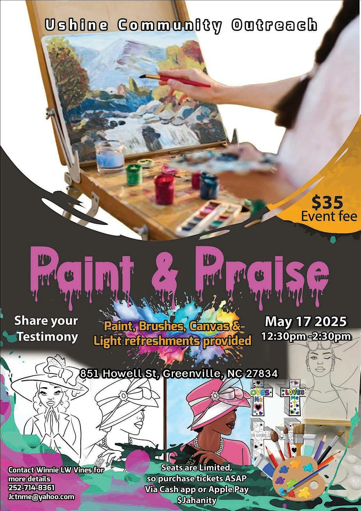 Paint and Praise, 17 May | Event in Greenville | AllEvents