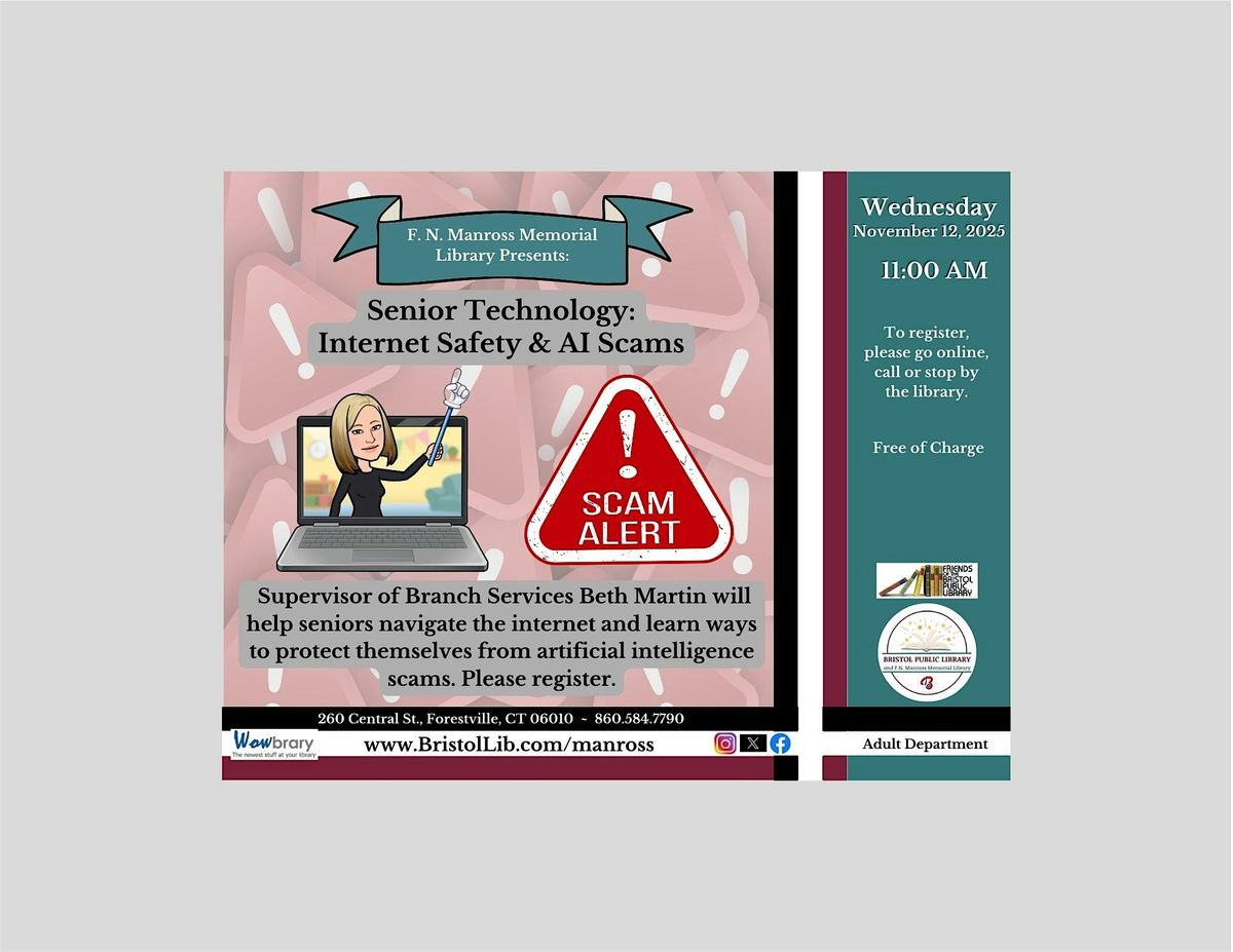 Senior Technology: Internet Safety & AI Scams, 12 November | Event in Bristol | AllEvents