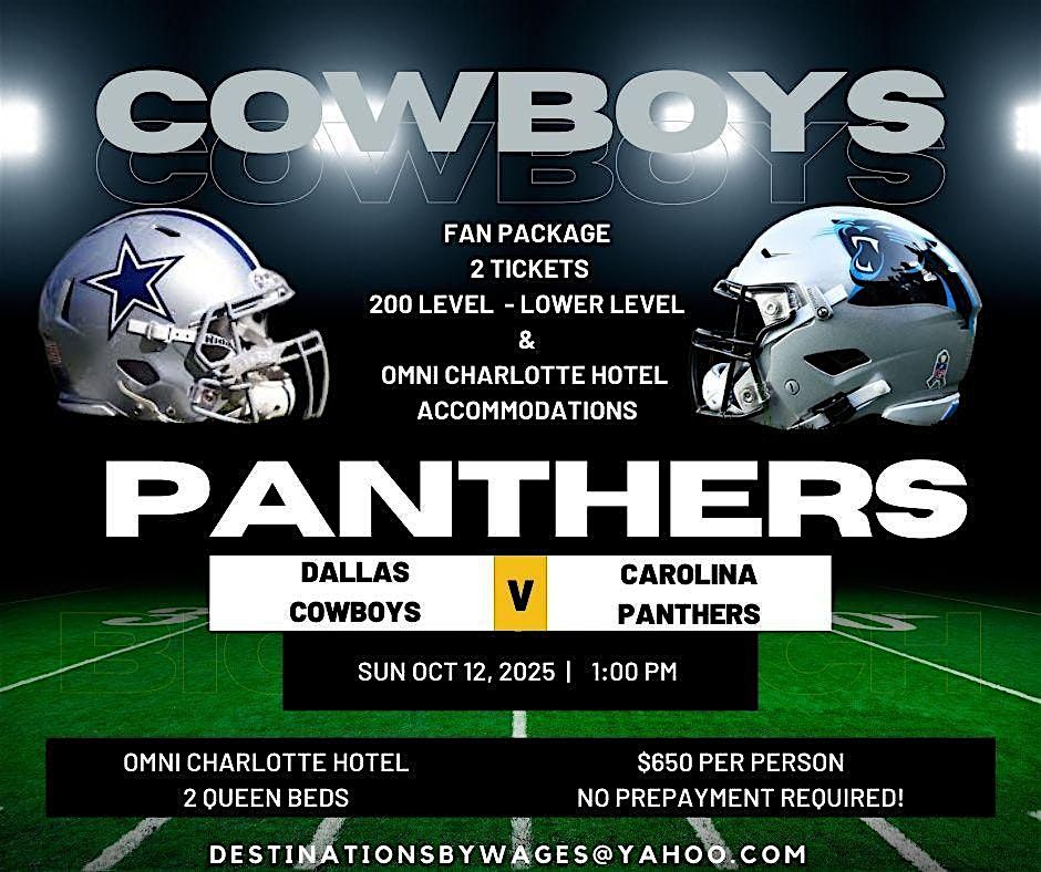 Carolina Panthers vs Dallas Cowboys Fan Package Registration, 12 October | Event in Charlotte | AllEvents