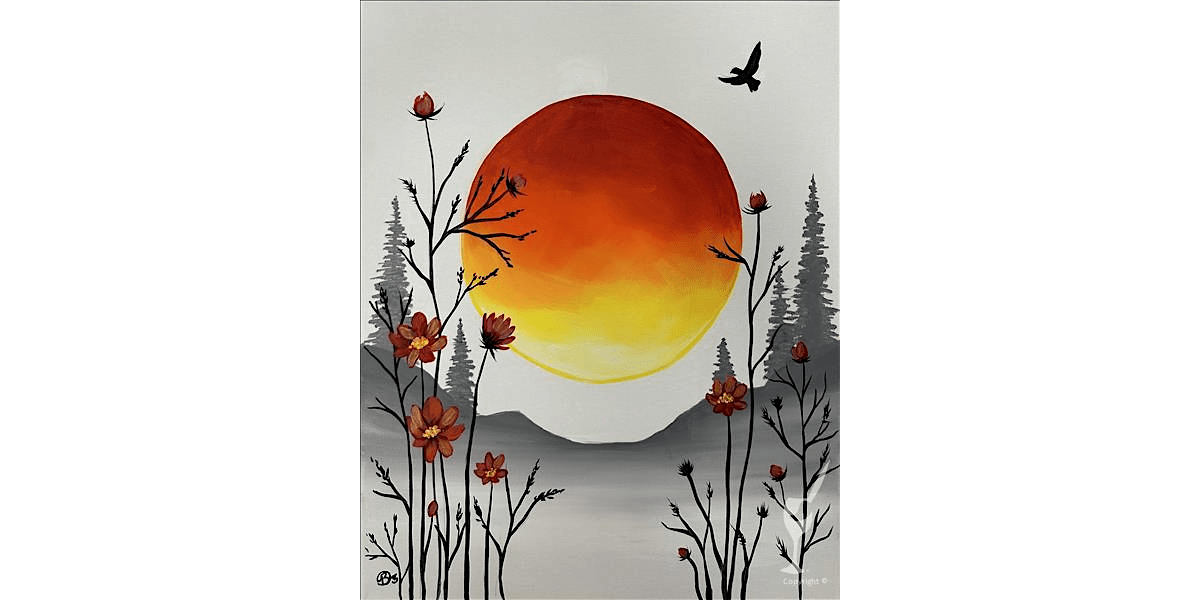 Petals Glow Sunset Edge - Paint and Sip in Houston | Classpop!™, 6 August | Event in Pasadena | AllEvents