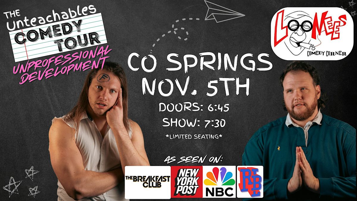 The Unteachables Comedy Tour (Standup and Unhinged Q&A), 5 November | Event in Colorado Springs | AllEvents