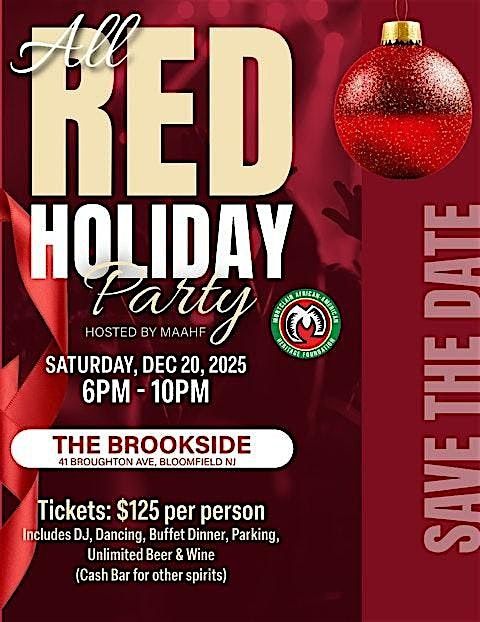 MAAHF Presents an All Red Holiday Event, 20 December | Event in Bloomfield | AllEvents