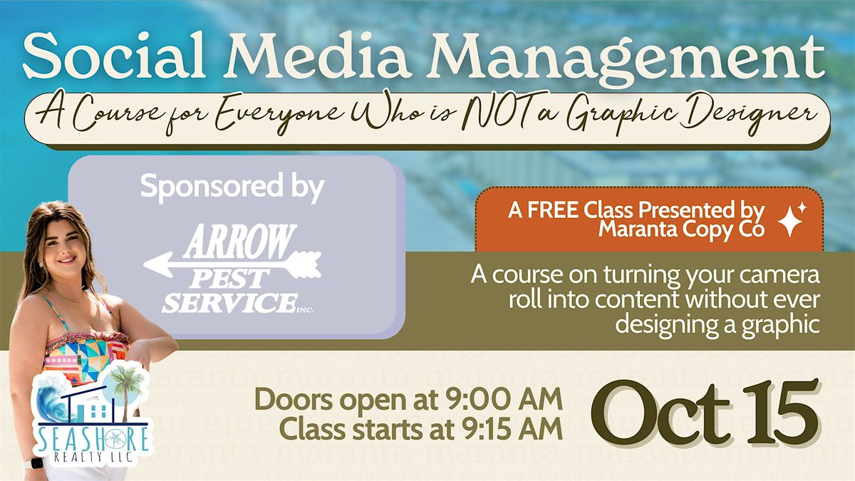 Social Media Management A Course for Everyone Who is NOT a Graphic Designer, 15 October | Event in Panama City