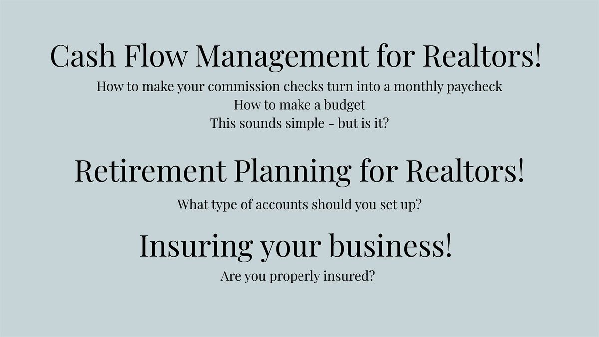 Cash Flow Management for Realtors | Event in Colorado Springs | AllEvents