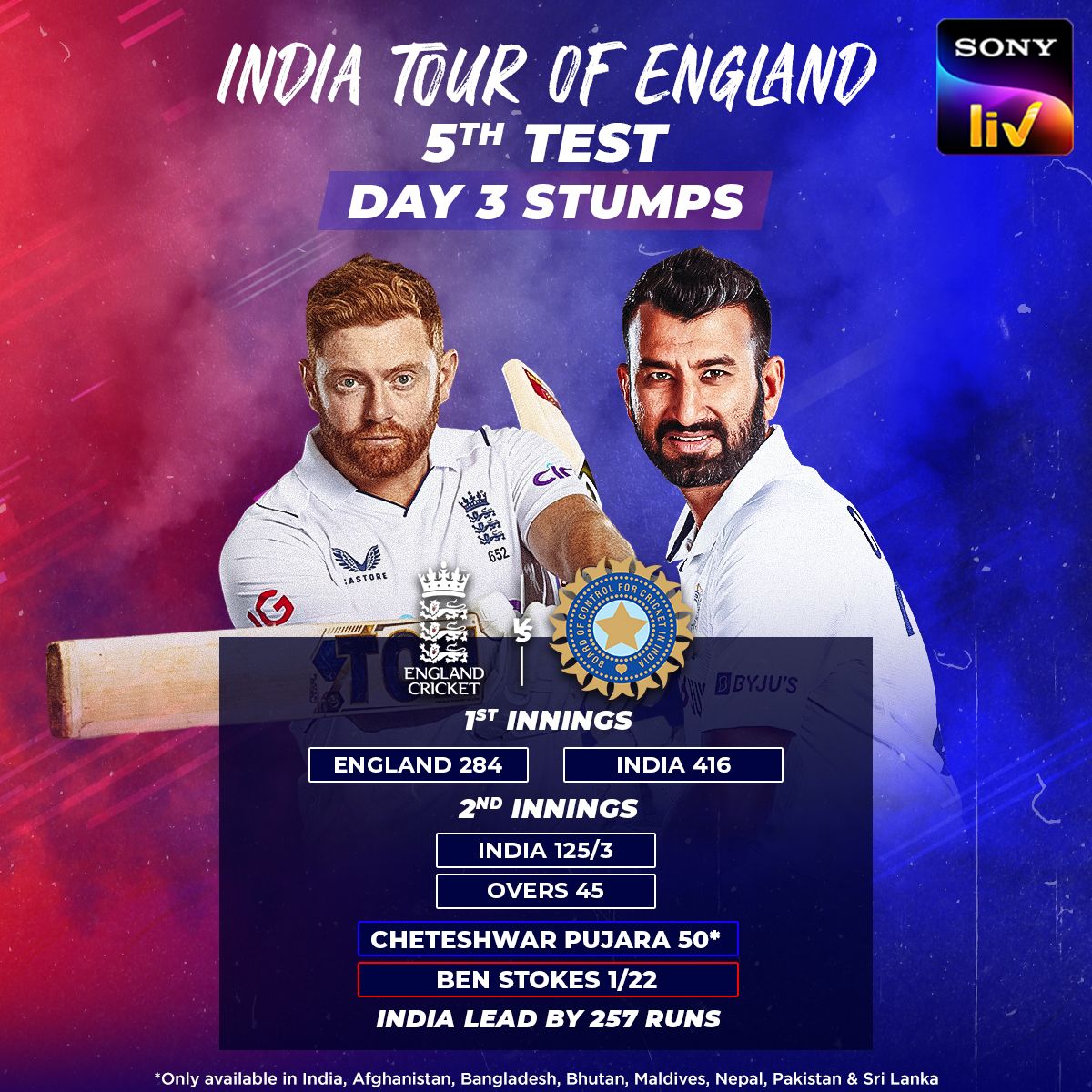 England vs India - 5th Test - Day 3 at The Kia Oval, 2 August | Event in London | AllEvents