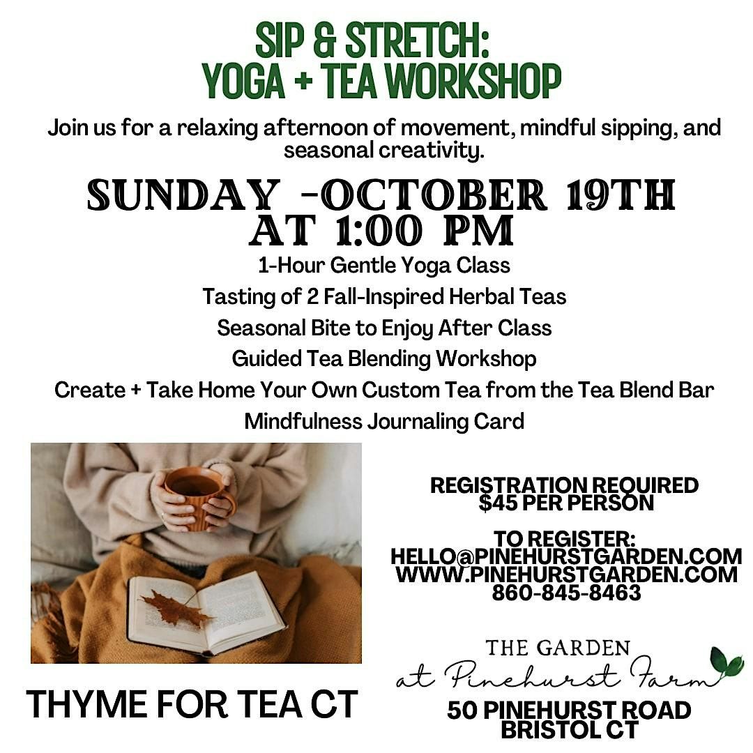 Sip & Stretch: Yoga + Tea Workshop, 19 October | Event in Bristol | AllEvents
