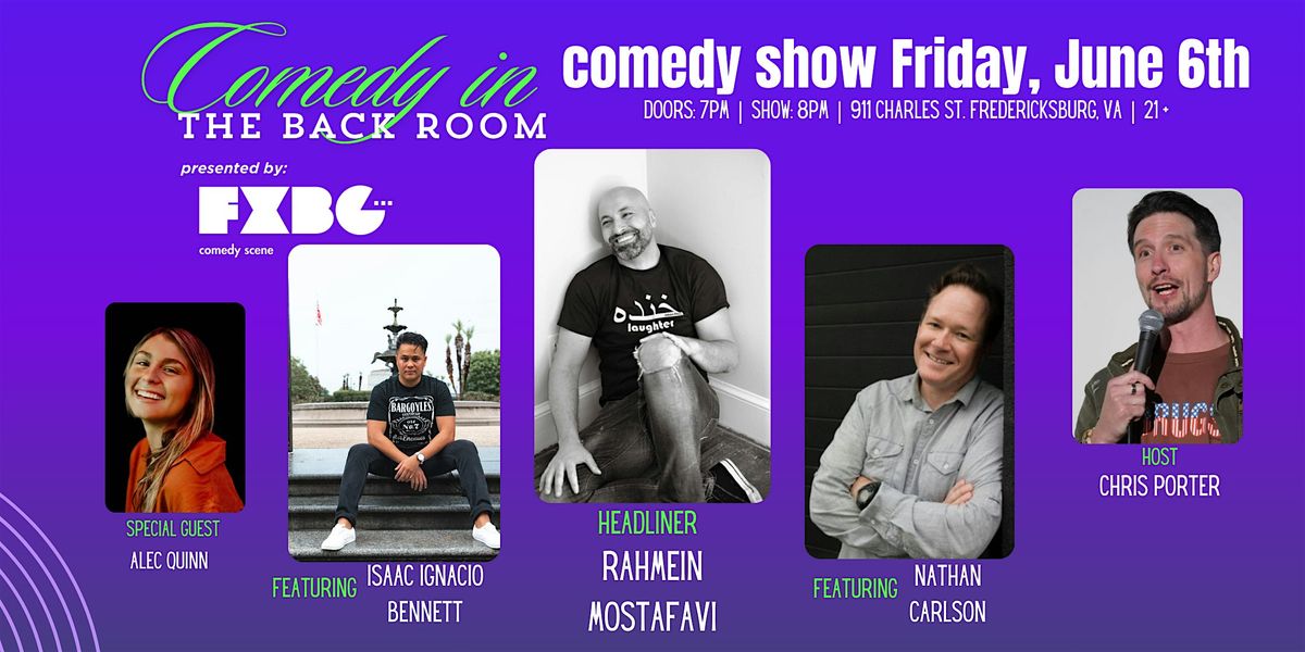 Comedy in "The Back Room" - June, 6 June | Event in Fredericksburg | AllEvents