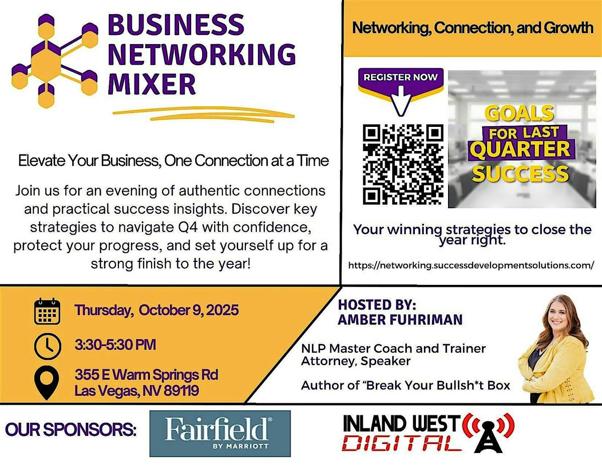 Business Networking Event - Define and Create Success, 9 October | Event in Las Vegas | AllEvents