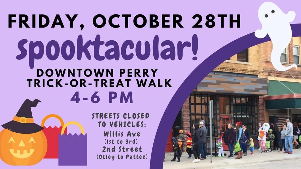 Spooktacular Downtown Trick-or-Treat Walk, Downtown Perry, Iowa Spooktacular Downtown Trick-or-Treat Walk, Downtown Perry, Iowa