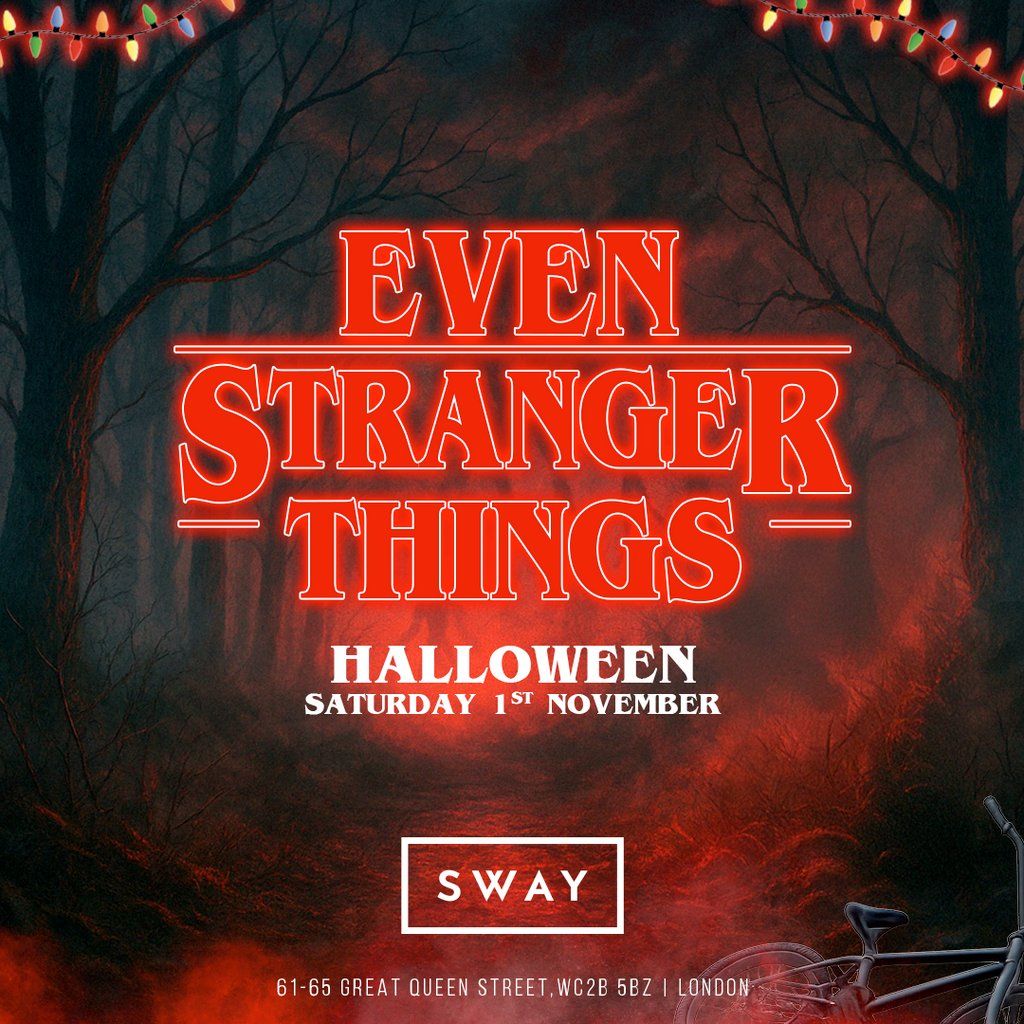 Even Stranger Things Halloween Upside Down Party, 1 November | Event in London | AllEvents