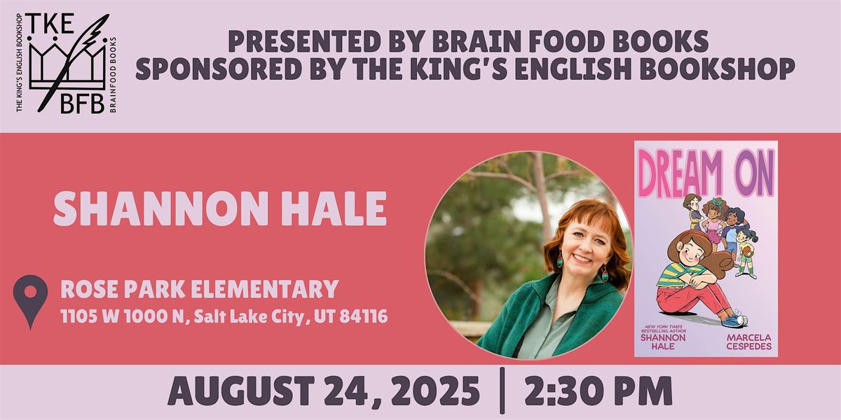 Shannon Hale | Dream On, 24 August | Event in Salt Lake City | AllEvents