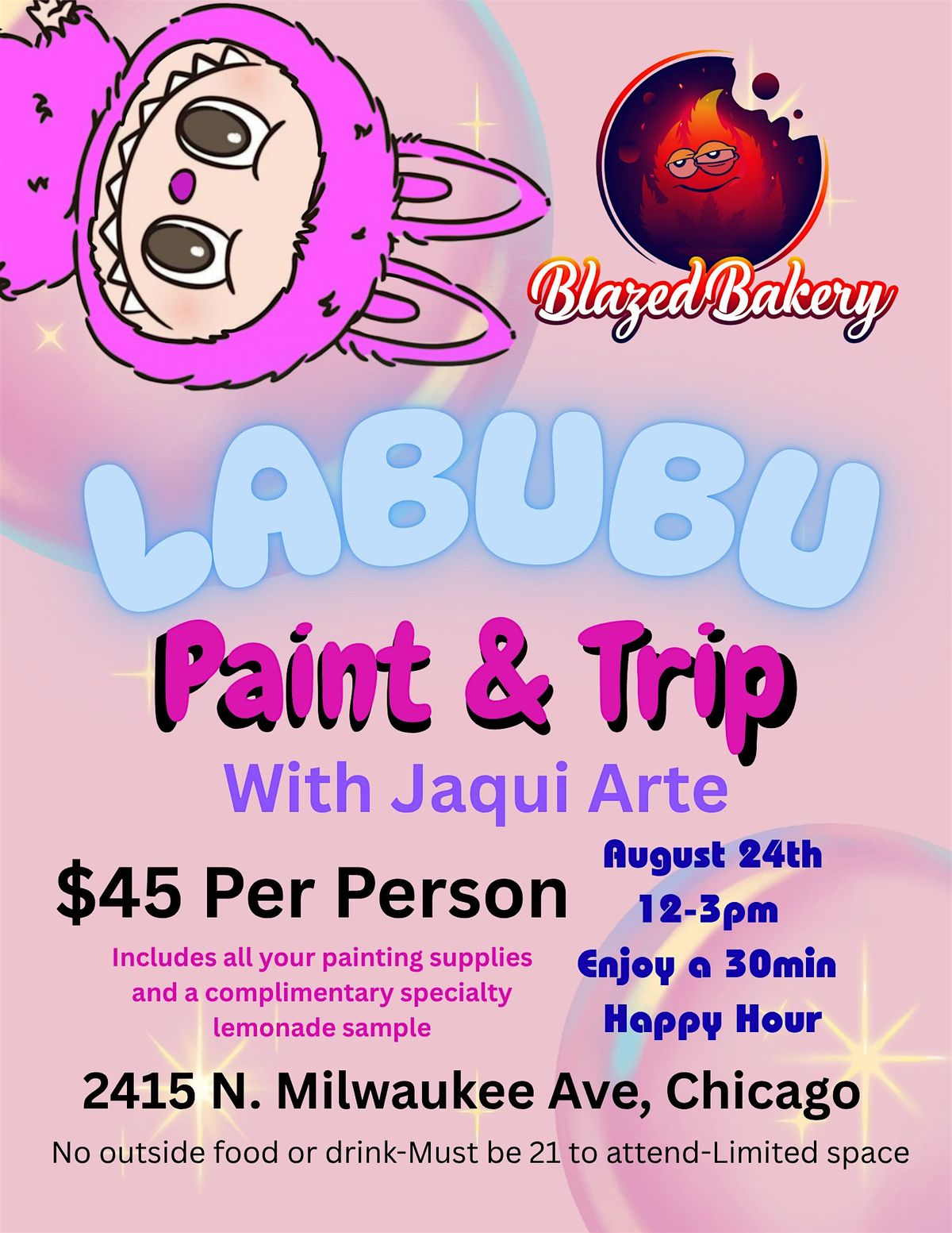 Labubu Paint & Trip, 24 August | Event in Chicago | AllEvents
