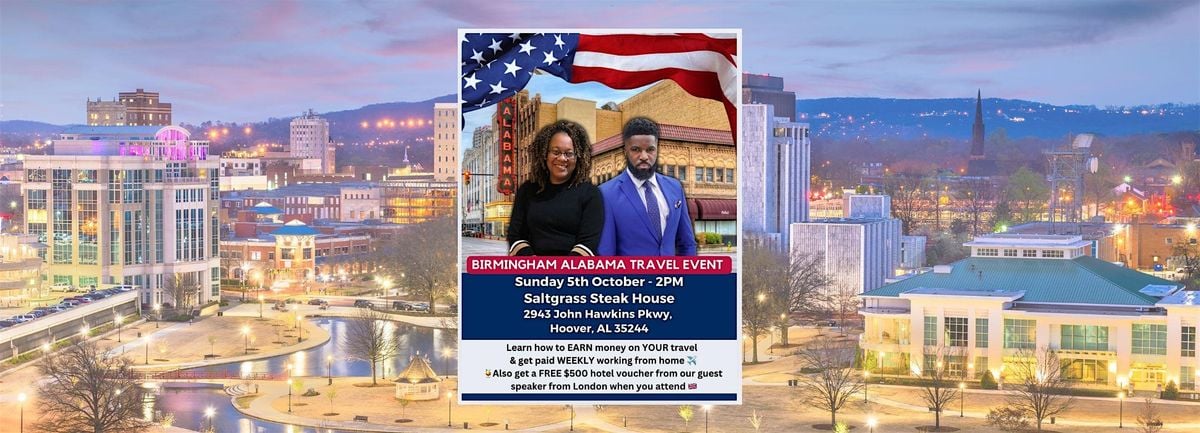 Birmingham Travel Event + Hotel Voucher Worth Up To $500 - For My Guests, 5 October | Event in Hoover | AllEvents
