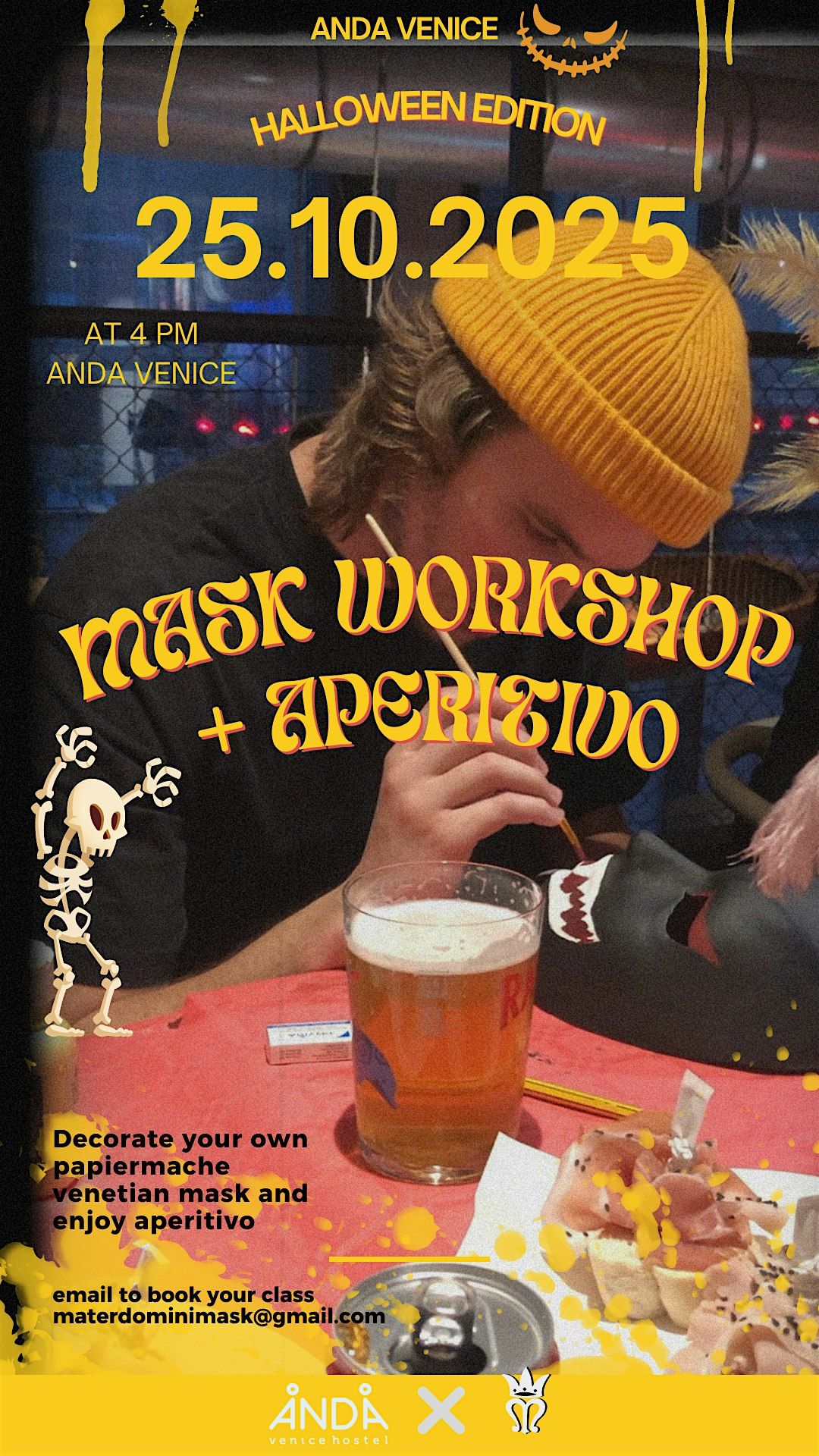 APERIMASK- Halloween edition: Aperitivo + mask workshop, 25 October | Event in Venezia | AllEvents