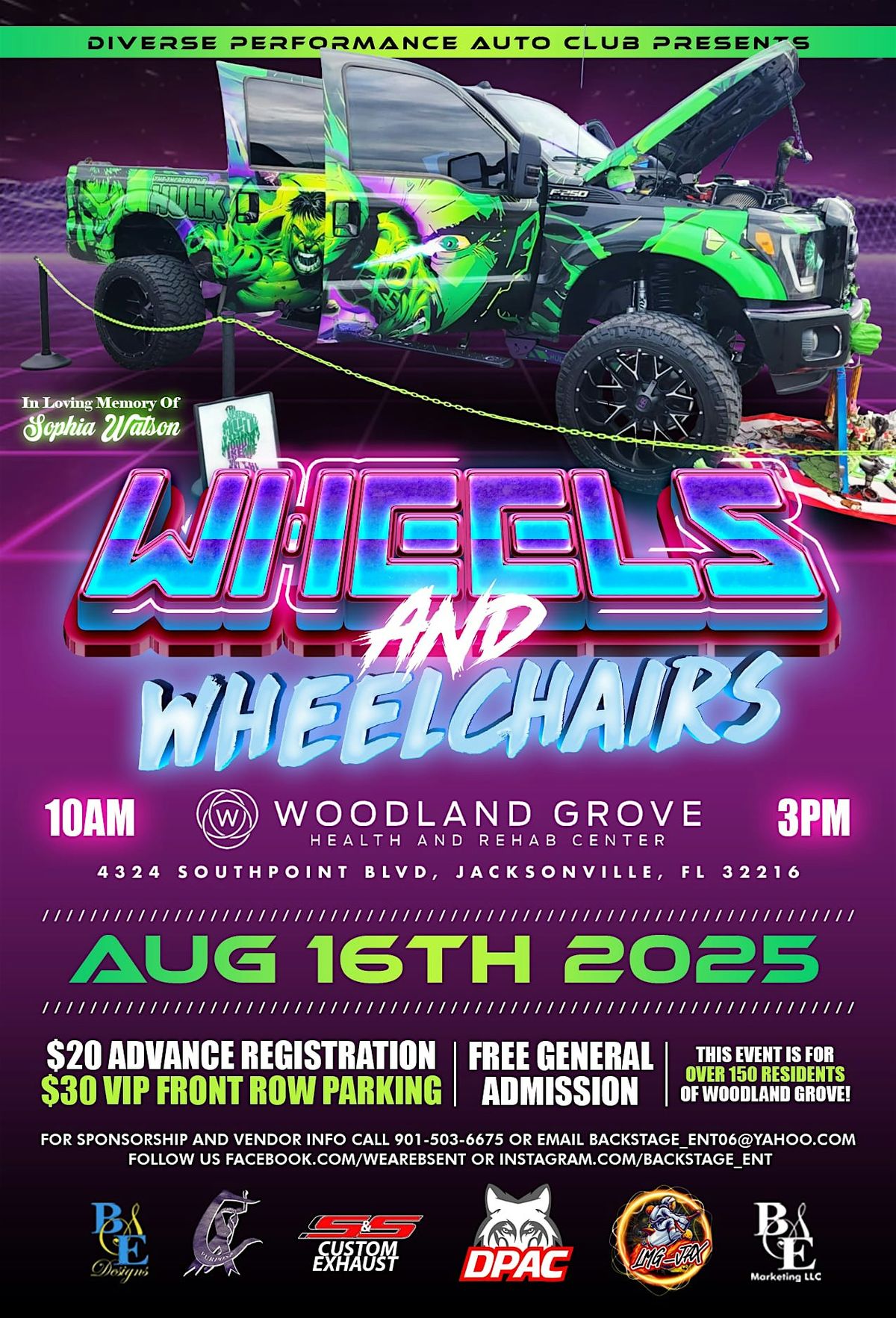 Wheels And Wheelchairs Car Show, 16 August | Event in Jacksonville | AllEvents