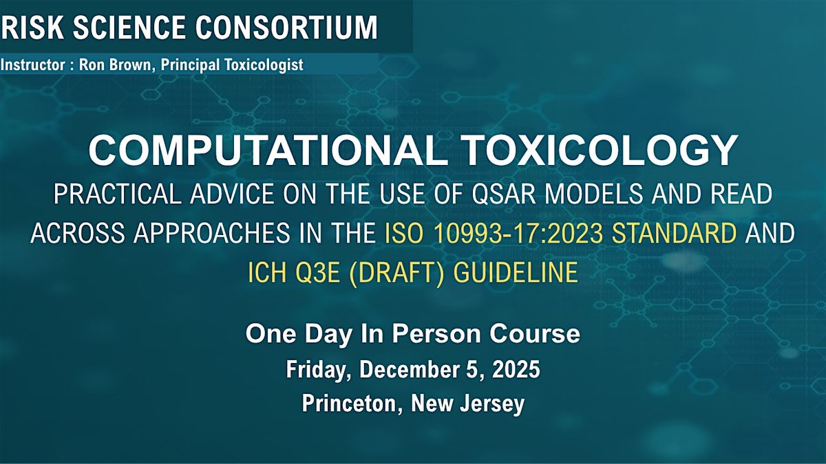 Computational Toxicology - Princeton, 5 December | Event in Princeton | AllEvents