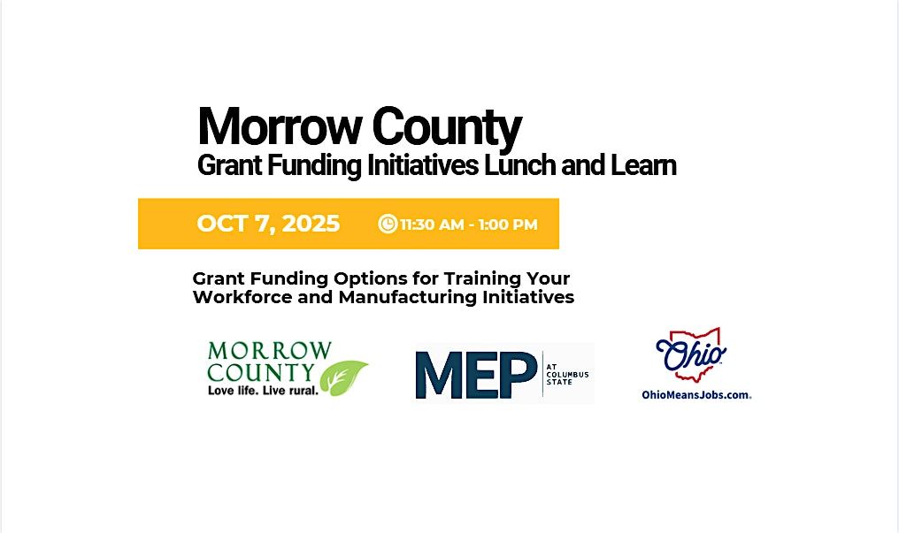 Morrow County Lunch and Learn, 7 October | Event in Mount Gilead | AllEvents