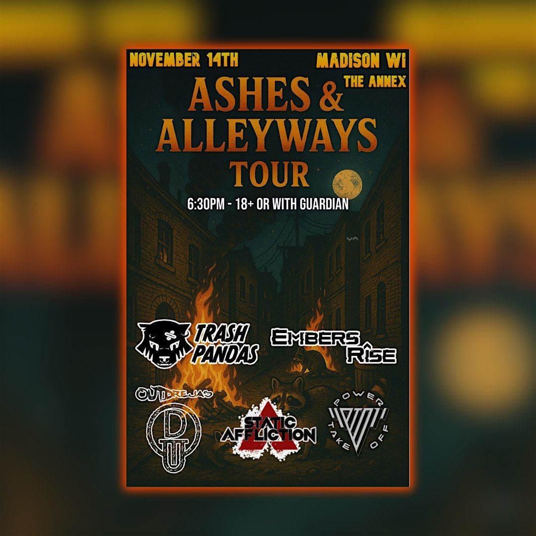 Trash Pandas, Embers Rise, Outdrejas, Static Affliction, Power Take Off, 14 November | Event in Madison | AllEvents