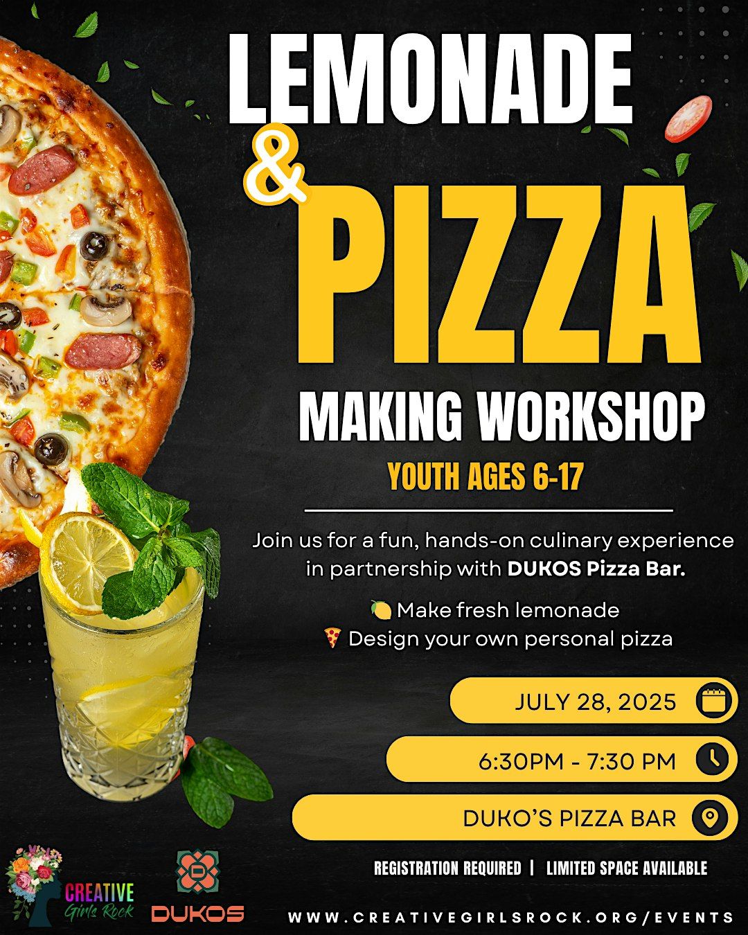CGR Master Class: Lemonade & Pizza Making Workshop, 28 July | Event in Nashville | AllEvents