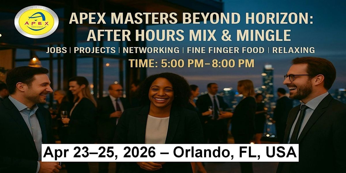 Apex Meet-ups Cooperation • Jobs • Networking in Orlando, FL, USA, 23 April | Event in Orlando | AllEvents