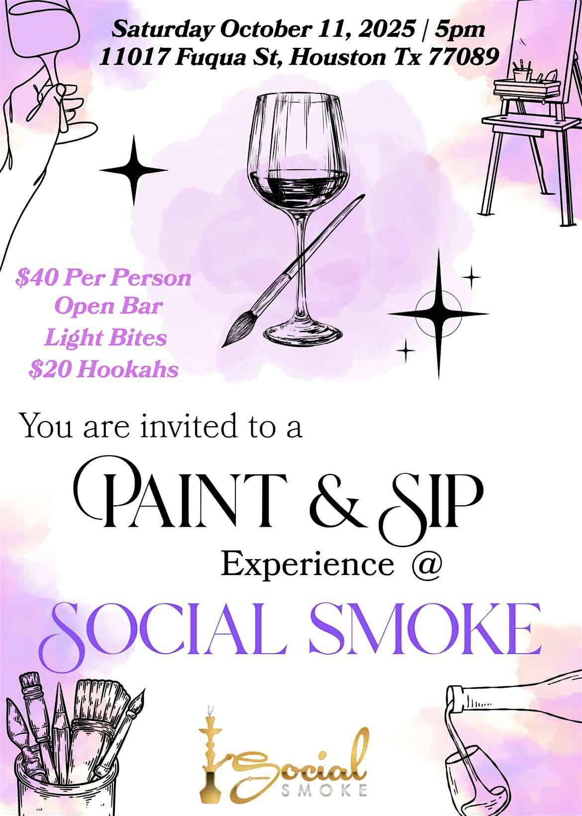 Paint, Sip & Puff, 11 October | Event in Houston | AllEvents