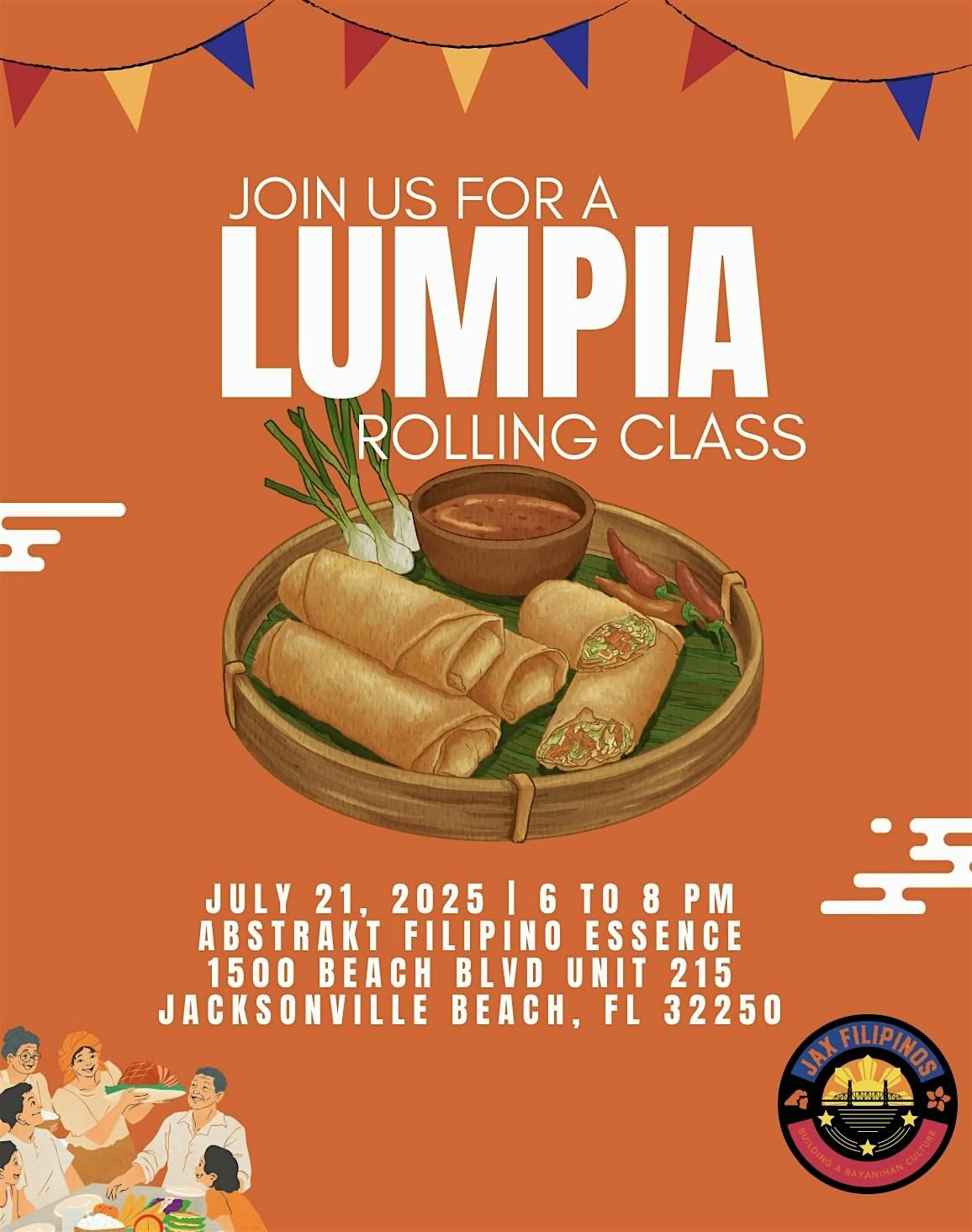 Lumpia Rolling Class with Jax Filipinos, 21 July | Event in Jacksonville Beach | AllEvents