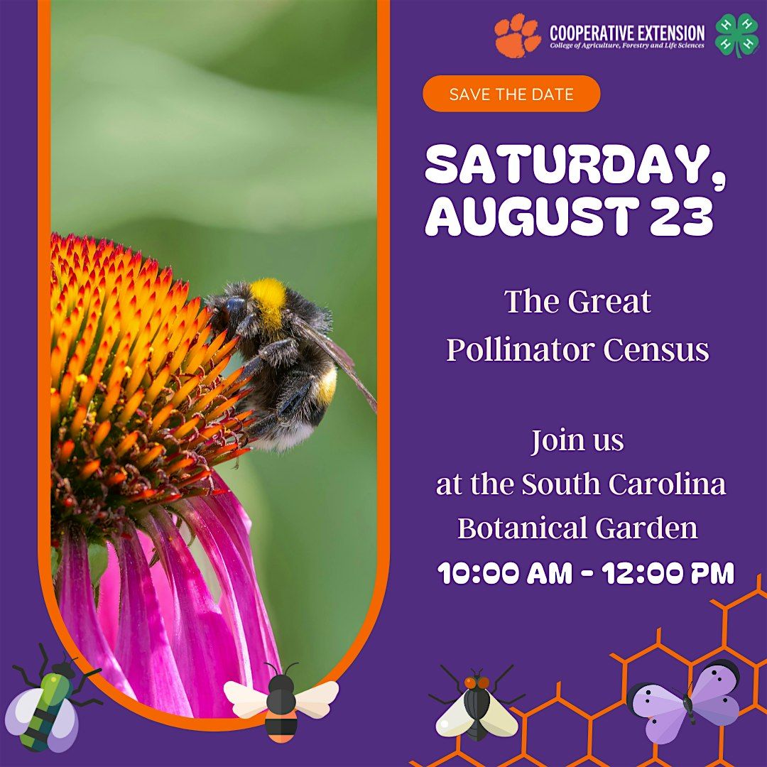 Great Southeast Pollinator Census, 22 August | Event in Clemson | AllEvents