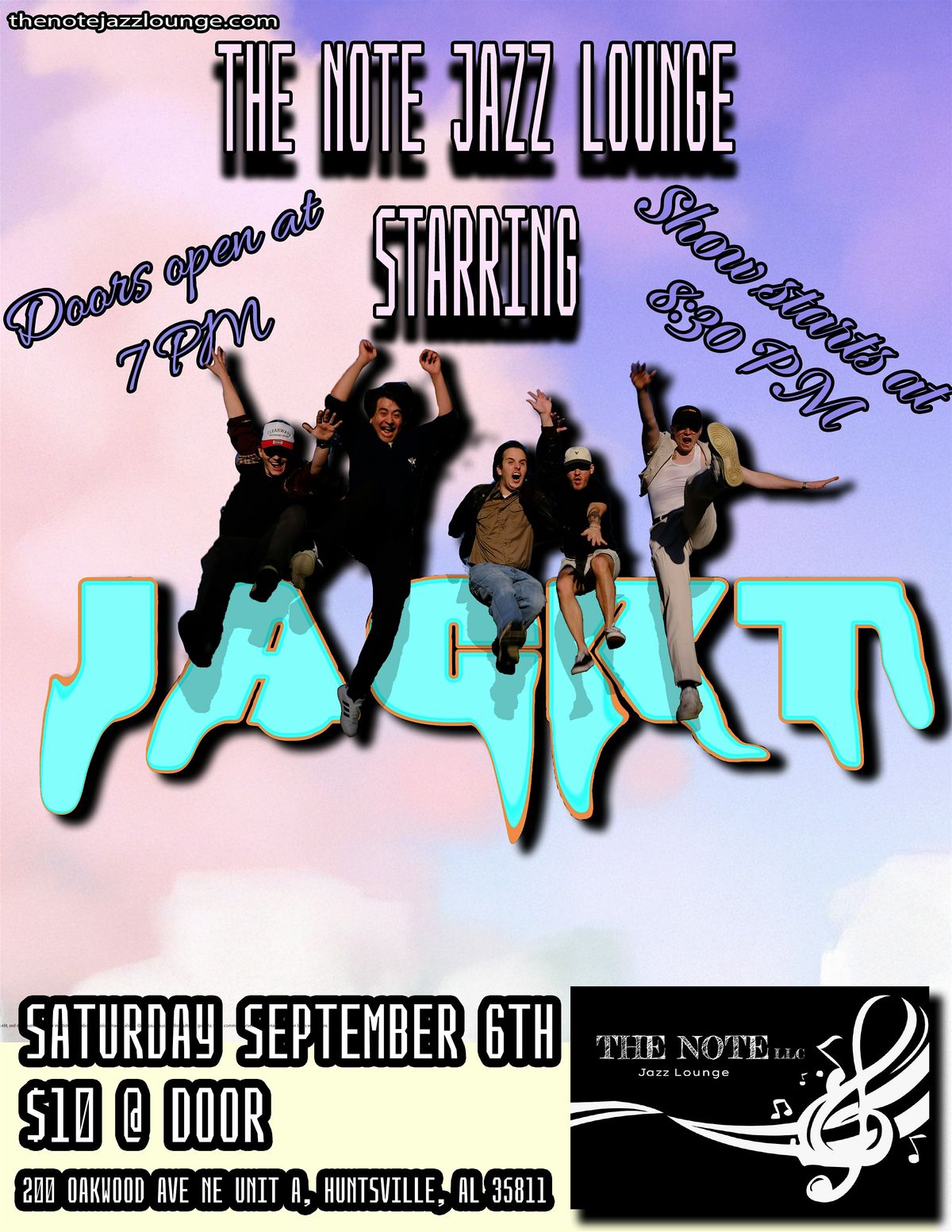 JACKT at The Note, 6 September | Event in Huntsville | AllEvents