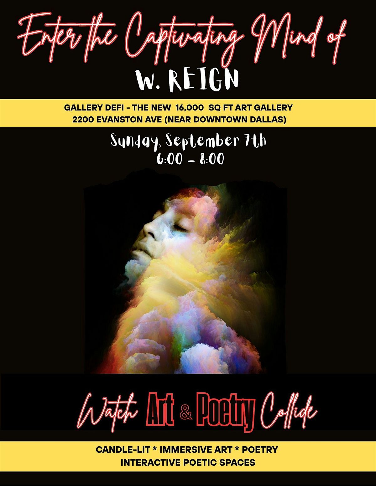 Enter the Captivating Mind of W. Reign: Where Art & Poetry Collide, 7 September | Event in Dallas | AllEvents