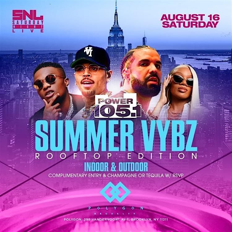 Summer Vybz  at Polygon: Free entry with RSVP, 16 August | Event in Brooklyn | AllEvents
