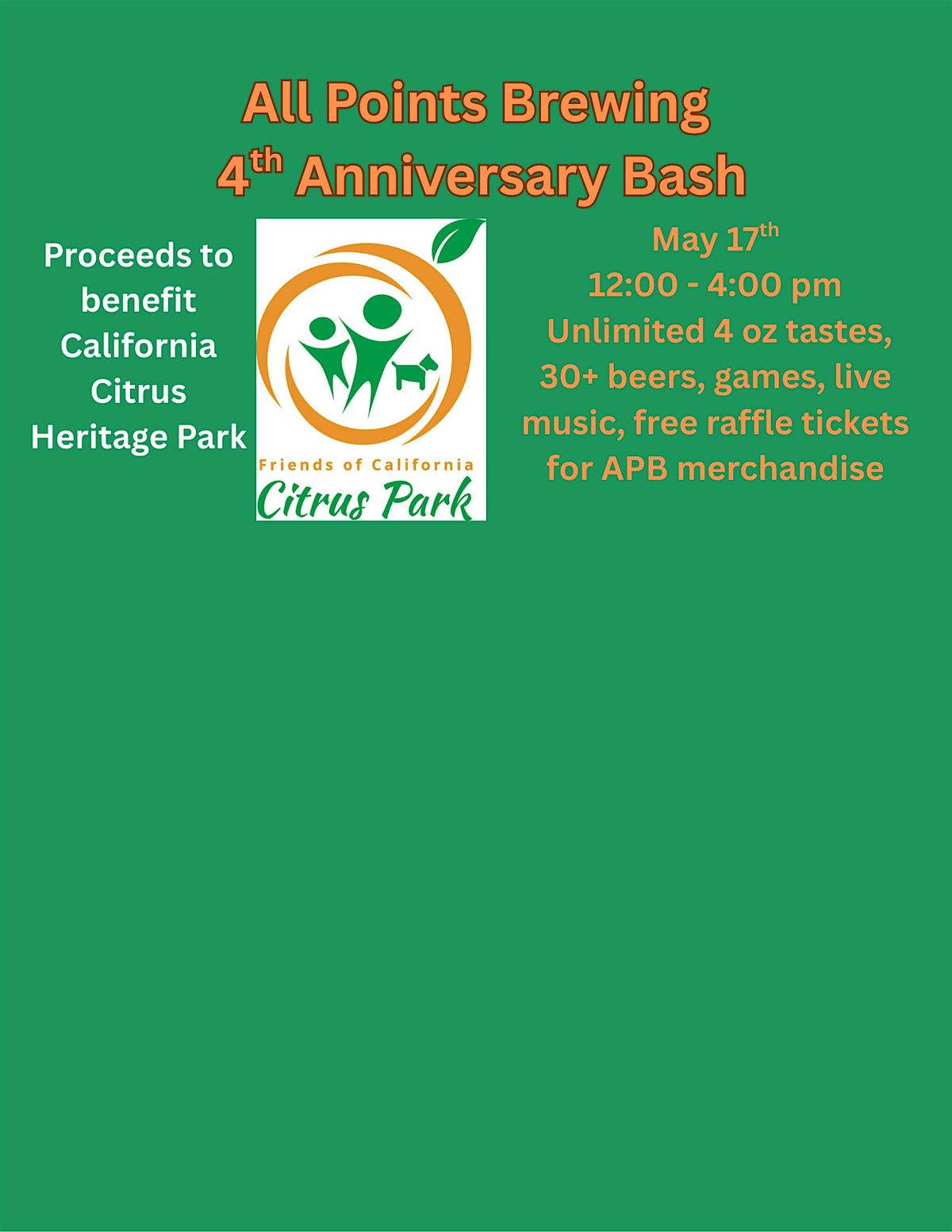 All Points Brewery 4th Anniversary, 17 May | Event in Riverside | AllEvents