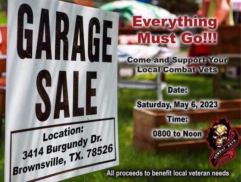 Multi Family Garage Sale, 3414 Burgundy Dr, Brownsville Tx, May 6 2023