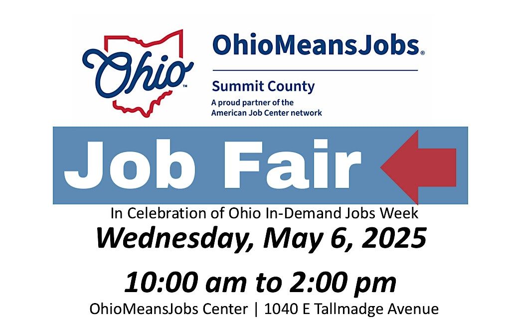 OhioMeansJobs Summit County Job Fair, 6 May | Event in Akron | AllEvents