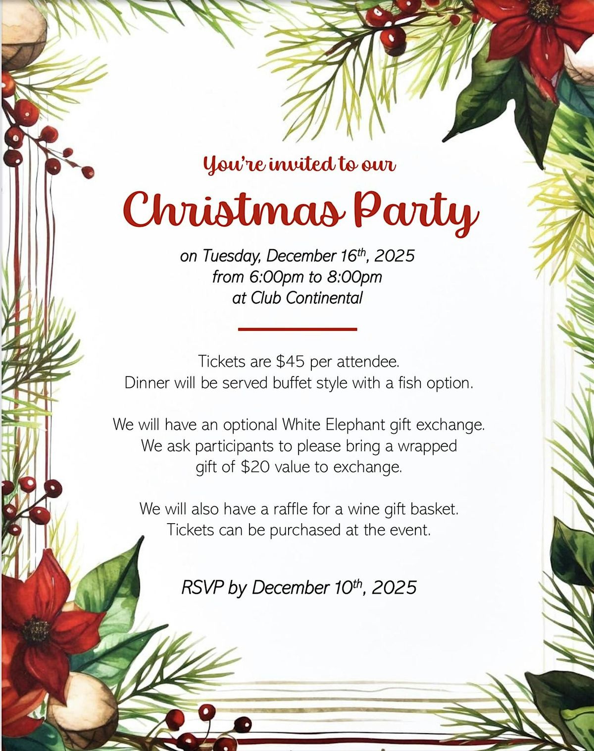 Christmas Celebration hosted by the Orange Park Charter Chapter of ABWA!, 16 December | Event in Orange Park