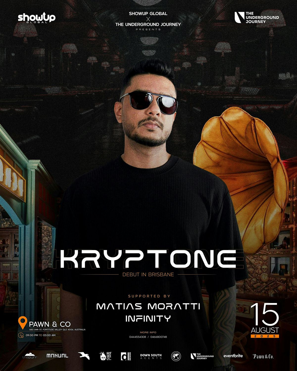 KRYPTONE Debut in Brisbane, 15 August | Event in Fortitude Valley | AllEvents