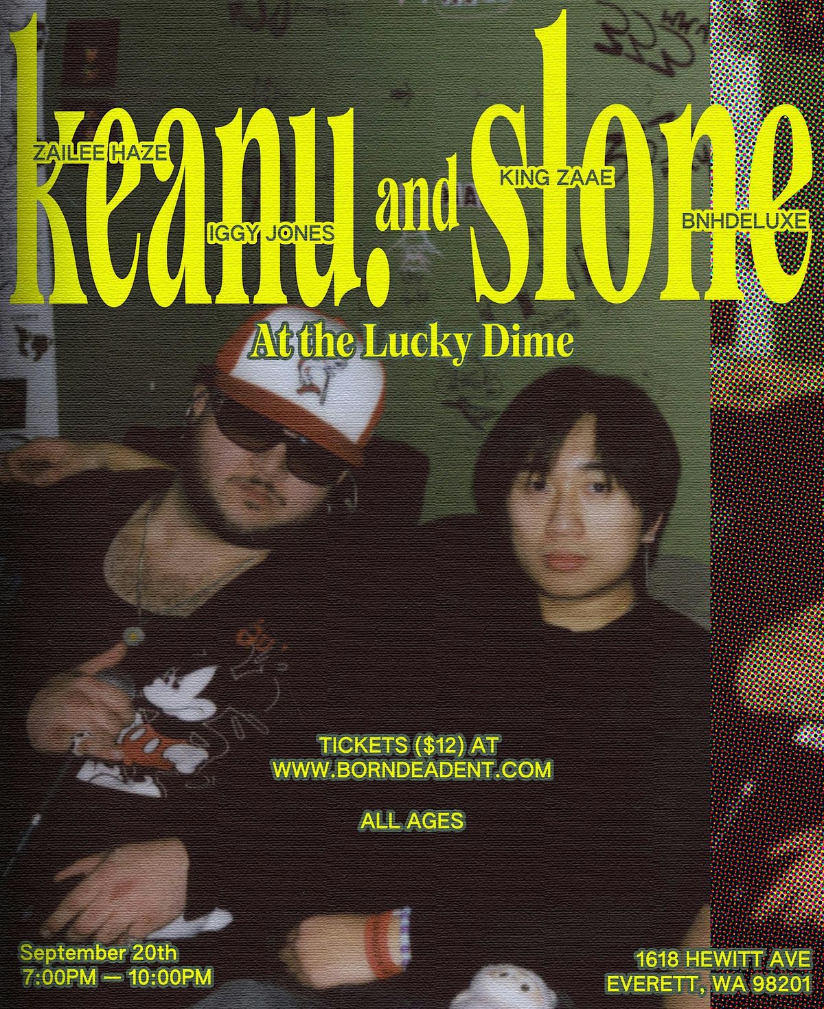 Keanu. & Slone, 20 September | Event in Everett | AllEvents