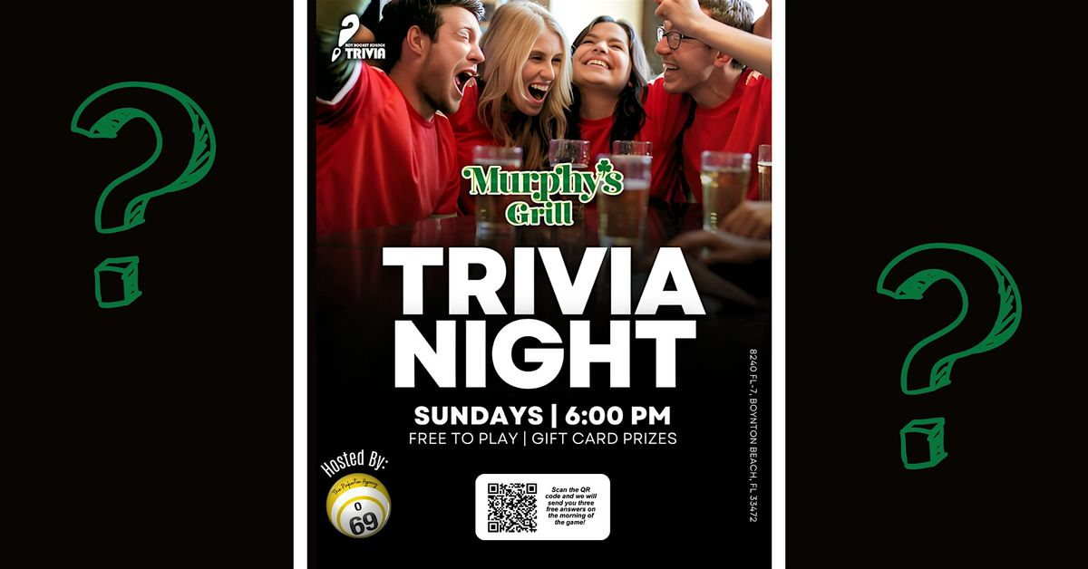 Trivia Night at Murphy's Grill | Event in Boynton Beach | AllEvents
