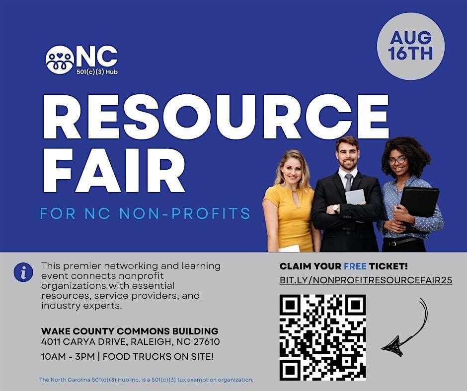 NC Nonprofit Resource Fair, 16 August | Event in Raleigh | AllEvents