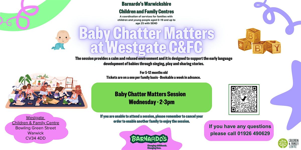 Baby  Chatter Matters - Westgate C&FC - Warwick, 26 November | Event in Warwick | AllEvents