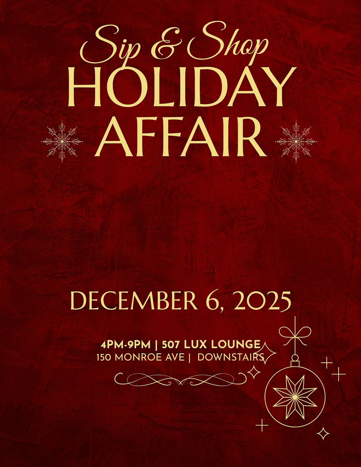 Sip & Shop Holiday Affair, 6 December | Event in Memphis | AllEvents