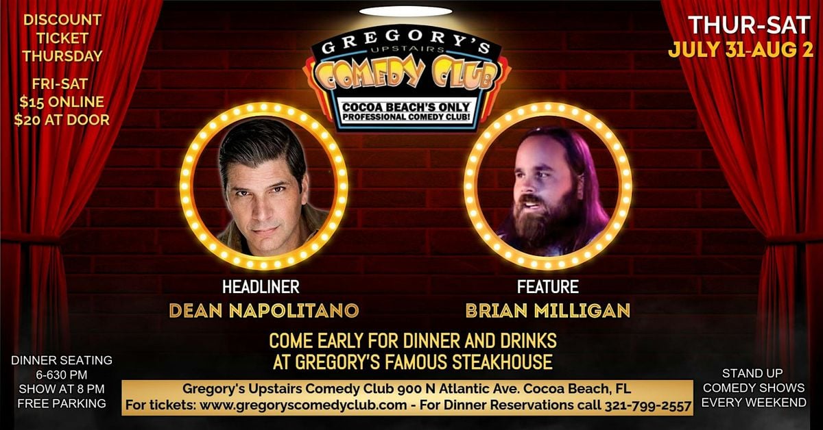Thur July 31- Sat Aug 2  Gregory's Comedy Club, 31 July | Event in Cocoa Beach | AllEvents