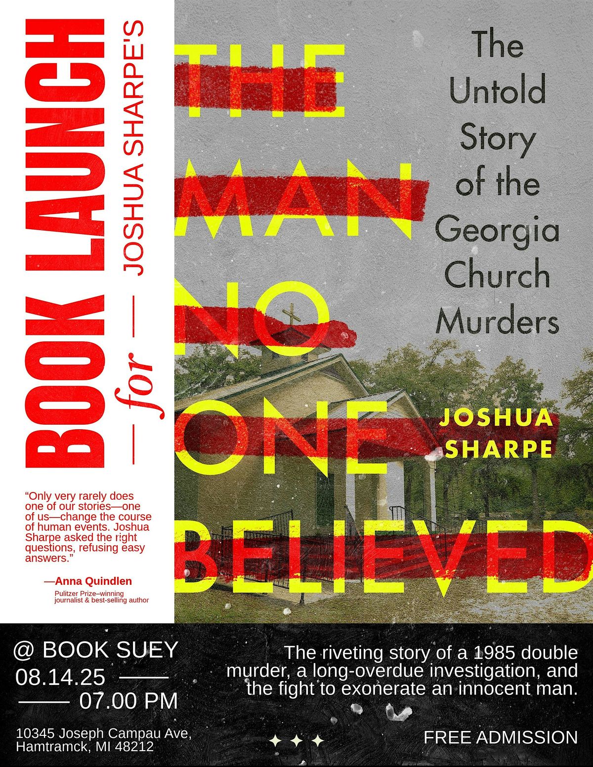 Book Launch: The Man No One Believed, 14 August | Event in Hamtramck | AllEvents