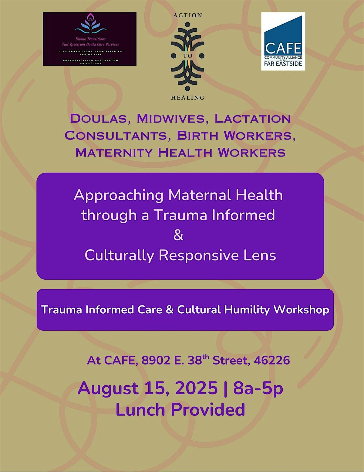 Trauma Informed Care & Cultural Humility Workshop, 15 August | Event in Indianapolis | AllEvents