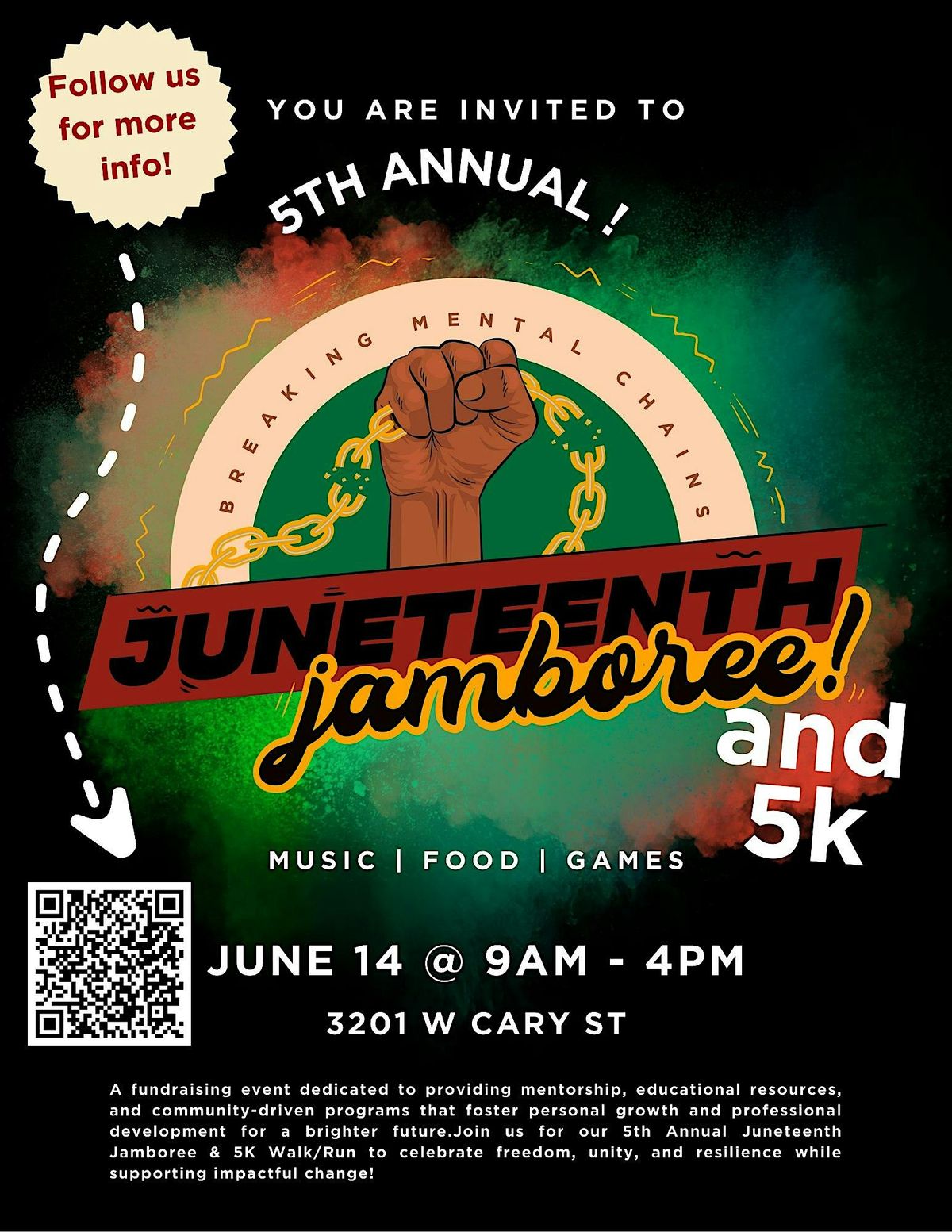 VOWS 5th Annual Juneteenth Jamboree, 5K & Food Truck Festival in Carytown !, 14 June | Event in Richmond