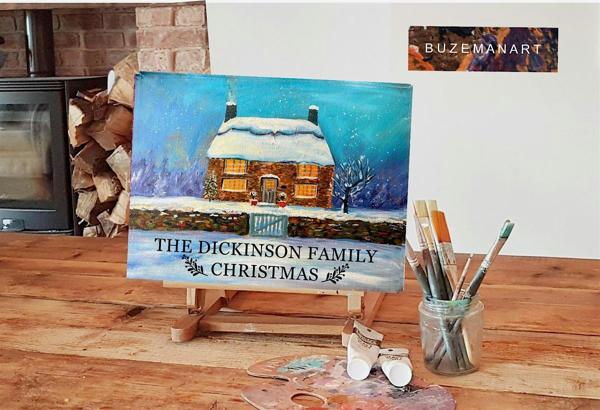 Personalized ‘Christmas Cottage’ painting workshop @Twisted Knot, Doncaster, 21 November | Event in Doncaster